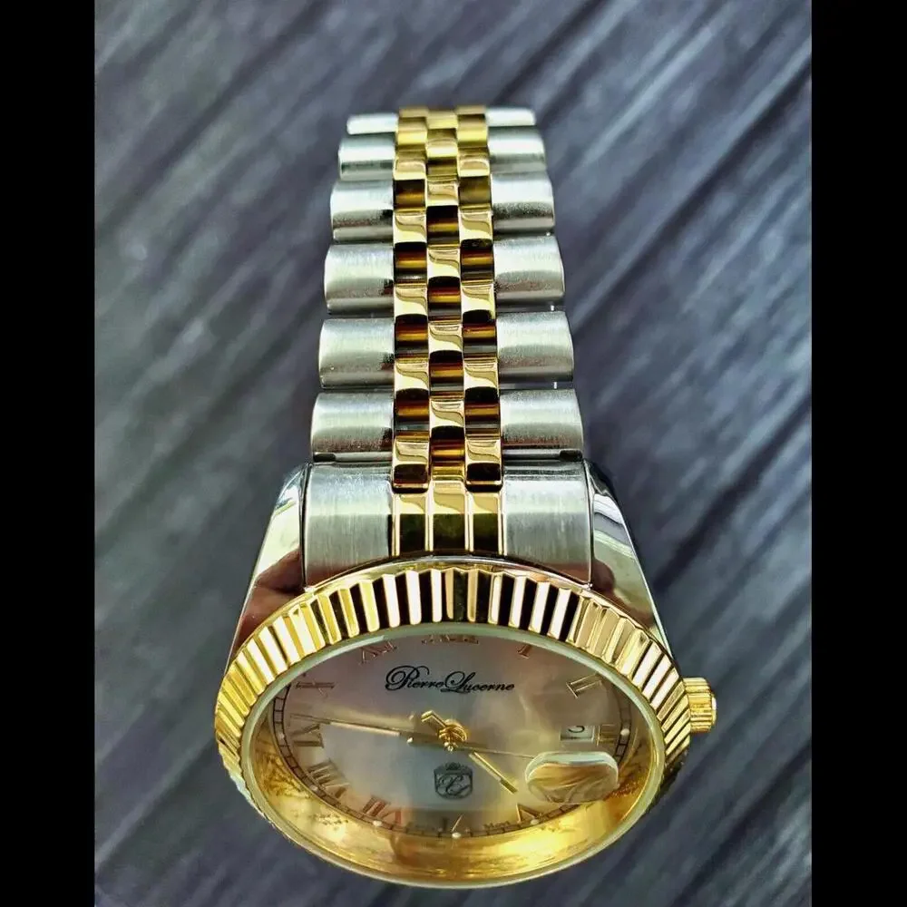 Pierre Lucerne Swiss President Date Just Men Executive Watch‎